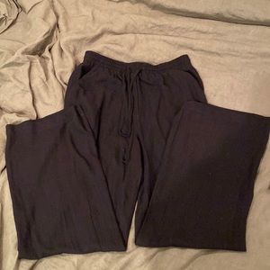 Topshop wide-leg linen pants in black, size 6